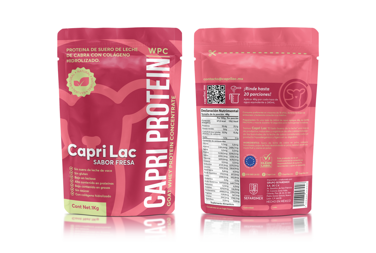 Capri Protein sabor Fresa con Colágeno Hidrolizado