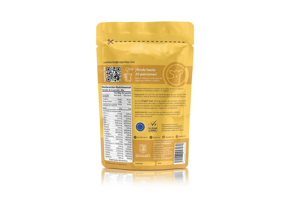 Capri Protein sabor Cacao con Colageno Hidrolizado