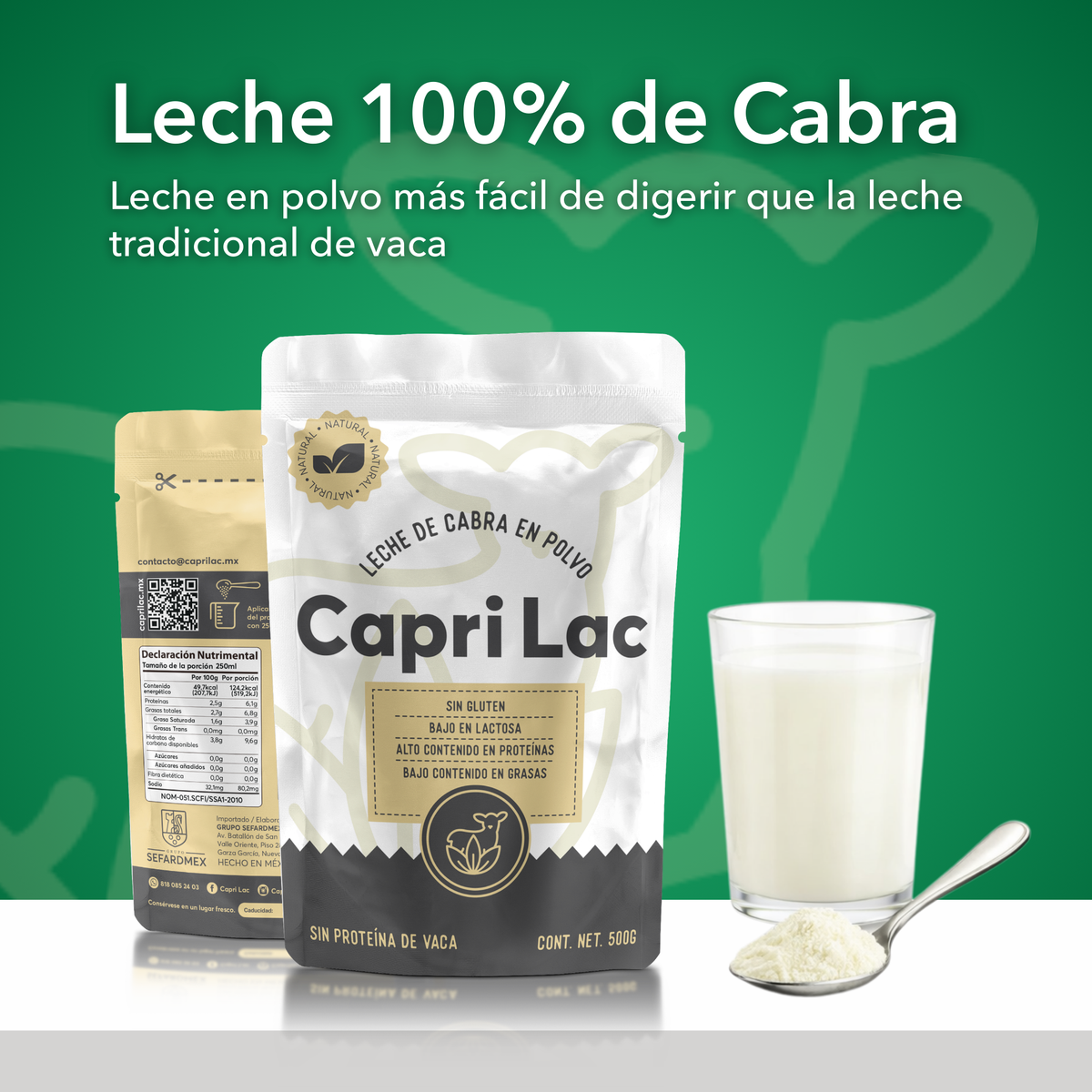 Leche Entera de Cabra en Polvo