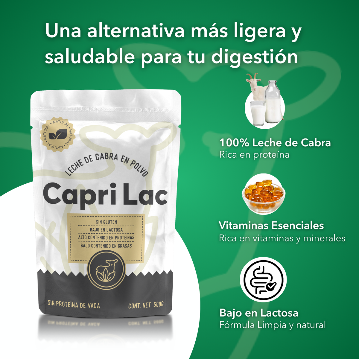 Leche Entera de Cabra en Polvo