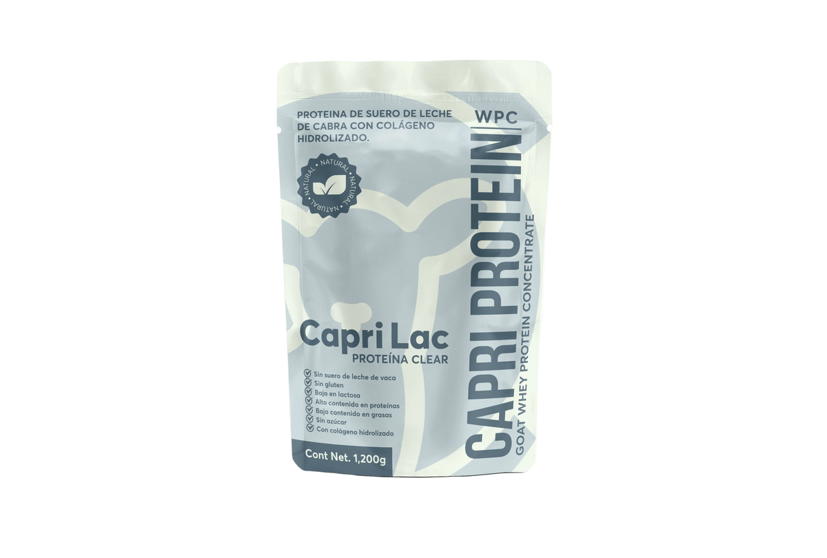 Capri Protein Clear WPC de Suero de Leche de Cabra Sin Sabor.